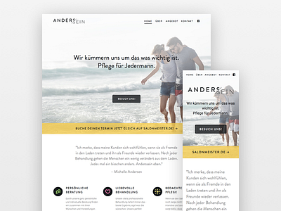 Anderssein – Website adobe anderssein art beauty shop branding design grid make up nail sketch website