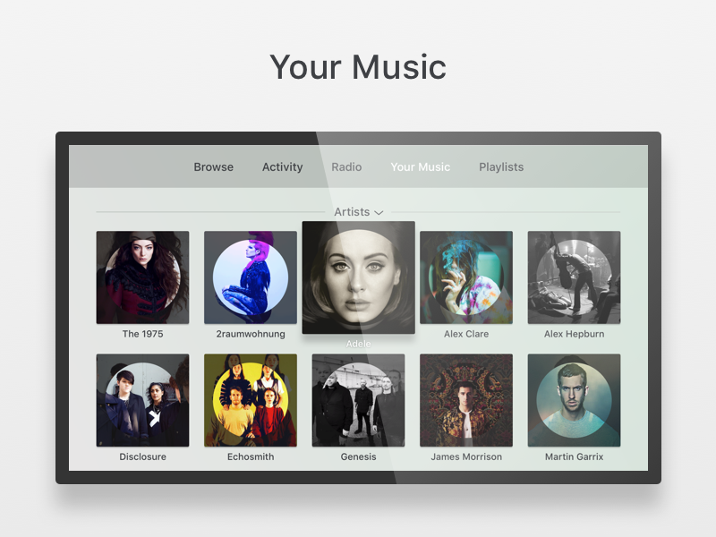 Spotify – Apple TV III apple apple tv concept design ios music os play sketch spotify tv tvos