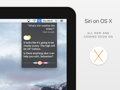 Siri on OS X ai apple assistant mac macbook os x search siri sketch update voice weather