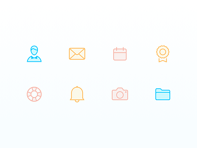 Icon Exploration colors fintech icon lines outbank settings sketch ui vector