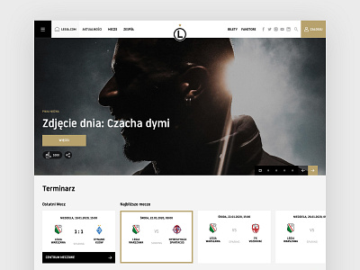 Legia Warsaw Website - Football Homepage