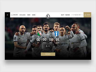 Legia Warsaw Website - Match Counter aftereffect counter match matchday motion motiongraphic soccer sports website