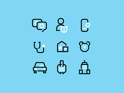 SafeTalk - icons set branding digital lab icons identity logo motion safe space talk website