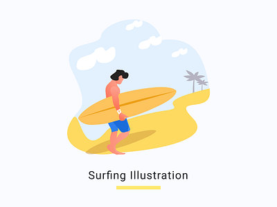 Surfing Illustration dribbble