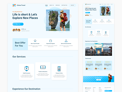 #Exploration User Interface Landing Page Travel Agency fresh