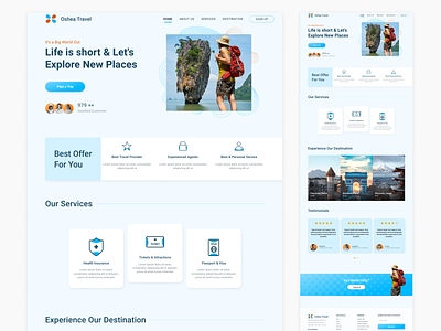 #Exploration User Interface Landing Page Travel Agency