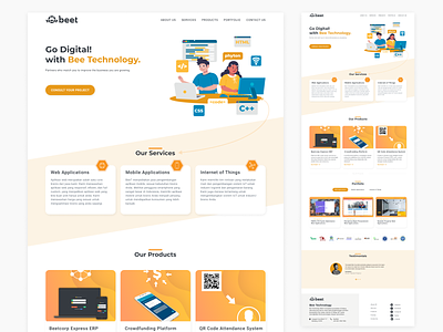 #Exploration User Interface Landing Page Bee Technology (BeeT) fresh