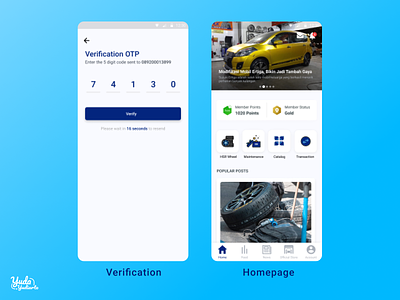 Mobile Apps - MR HSR - User Interface Homepage - Verification