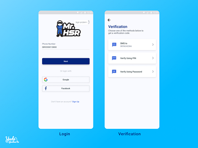 Mobile Apps - MR HSR - User Interface Login - Verification