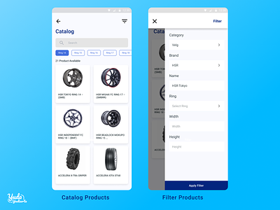 Mobile Apps - MR HSR - UI Design Catalog  and Filter Products