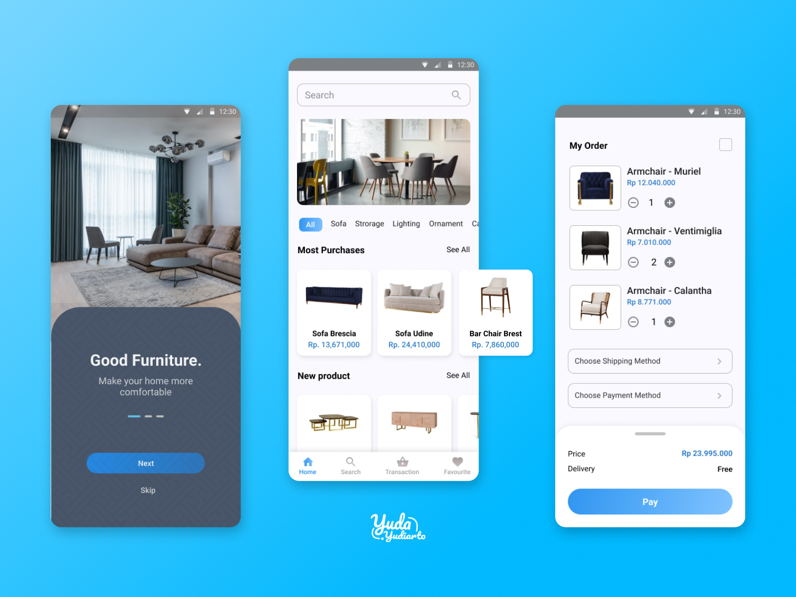 Furniture Apps by Yuda Yudiarto on Dribbble