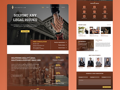 Homepage Web Attorney - Lawyer - UI Design attorney cases company profile homepage homepage design landing page lawyer pratices area uidesign web attorney web design web lawyer