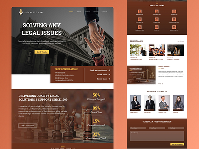 Homepage Web Attorney - Lawyer - UI Design