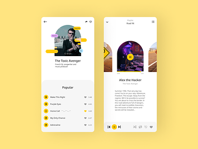 Daily UI 006 — Music app concept