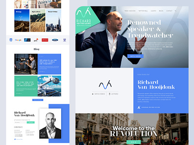 Richard Van Hooijdonk - Personal Website Design design flat illustration minimal typography ui ux web website