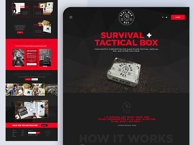 Survival Tactical Box - Website Design branding design minimal typography ui ux website