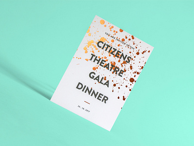 Gala Dinner Invitation copper foil gala dinner invitation