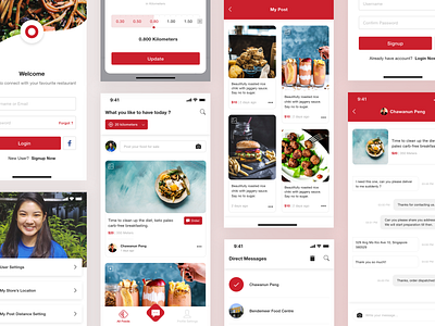 Online Food Ordering chat design food ios app login mobile app design online food ordering ui