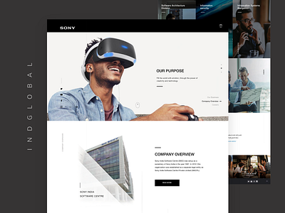 Sony SISC bangalore black branding design indglobal sisc sisc software sony ui ux web design