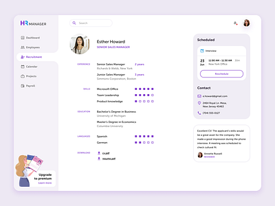HR management dashboard by Kasia Babinska for Selleo - UX & UI Design ...