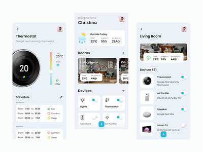 Smart Home App app application devices graphic design home interface iot mobile smart smart home ui