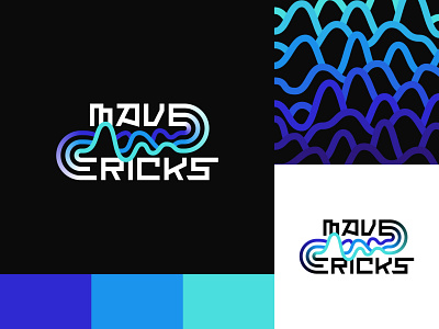 Mavericks logo blue branding graphic design logo surfing water waves