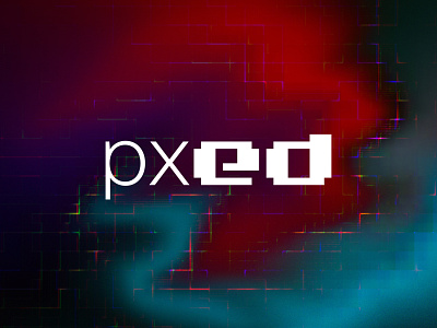 PxEd logo branding ed education font gradient graphic design logo pixel px pxed