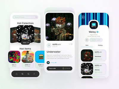 NFT Marketplace - App Concept app design marketplace mobile nft store ui ux web