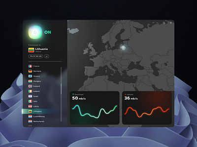 VPN Service - Desktop App Concept