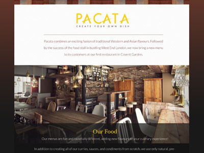 PACATA Thai restaurant design web
