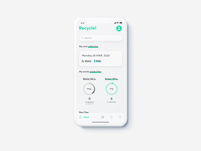 RECYCLE! app app design ecology green howtoimprovebehaviour mobile ui ui design uiux ux research waste