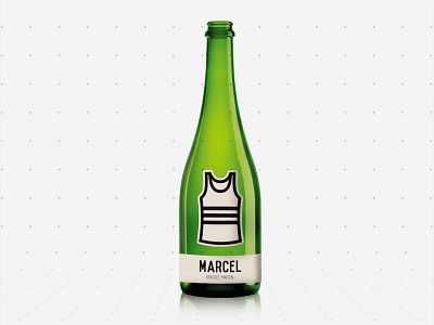 Marcel beer bottle branding branding concept branding design logo logotype packaging