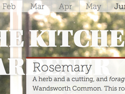 Kitchen Window Gardener gardening museo slab typography utopia website