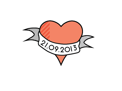 Heart illustration tattoo