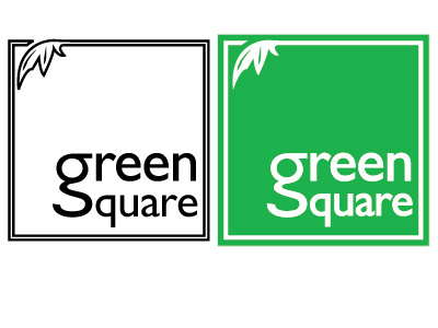 Green Square logo design gill sans logo