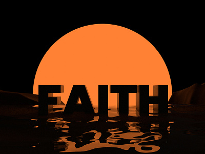 Faith 3d c4d design render typogaphy typography