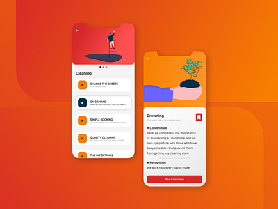 House Cleaning App android ios materialdesign ui uiux uxui webdesign