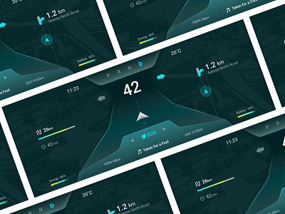 HMI Car Dashboard 3 ae animation car car dashboard figma hmi ui ux