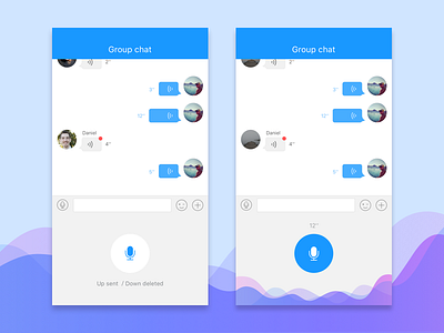 Group Chat - Voice chat design group ios sketch sound ui voice