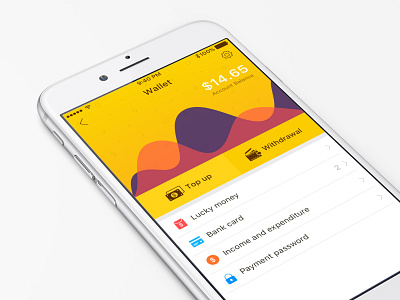 Wallet app dashboard flat ios iphone sketch ui wallet