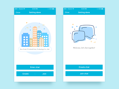 Setting Done app chat done ios setting sketch ui welcome