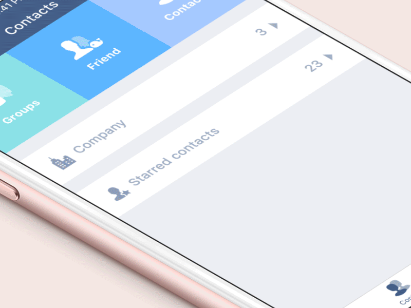 Little details-Contacts Animation ae animation contacts gif ios sketch ui ux