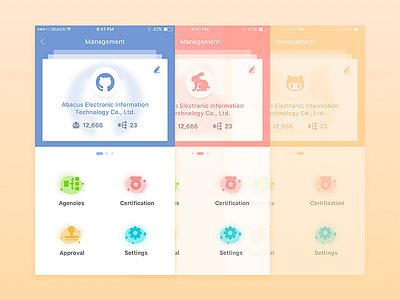Try another style - Management app design flat ios style type ui