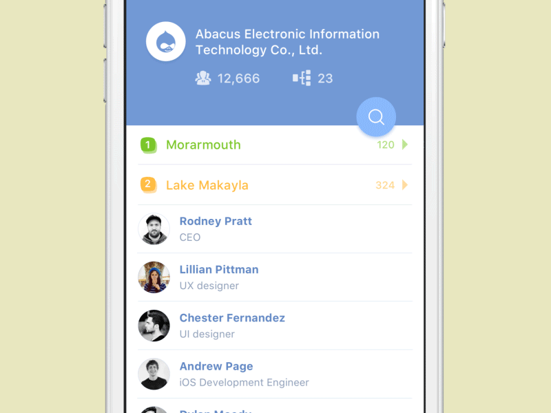 Contacts Animation ae animation app contacts gif ios sketch ui ux