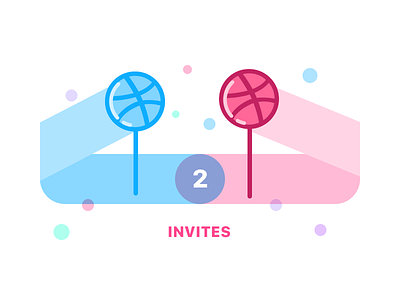 2 Dribbble Invites design dribbble flat invites sketch