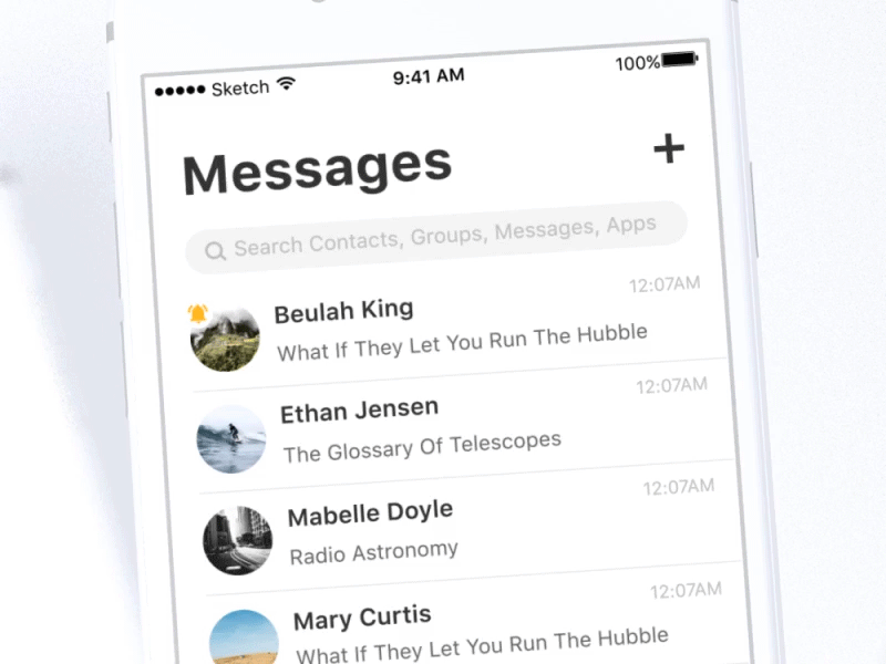 Messages Top ae animation delete gif ios messages top ui ux