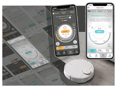 Smart robot vacuum cleaner UI ui ux