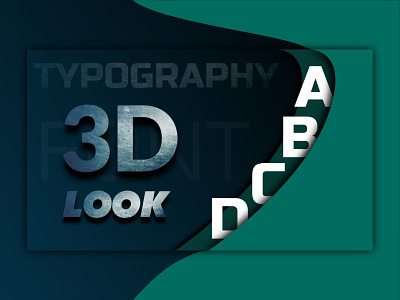 Typography 3D Font adobe xd design art typography