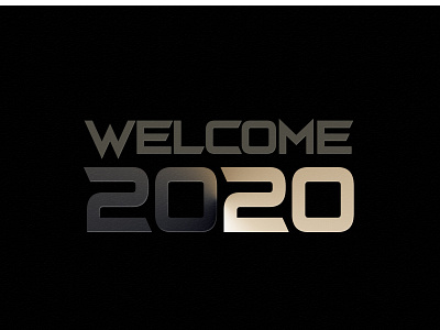 Welcome 2020 - Typography design art photoshop texture typography