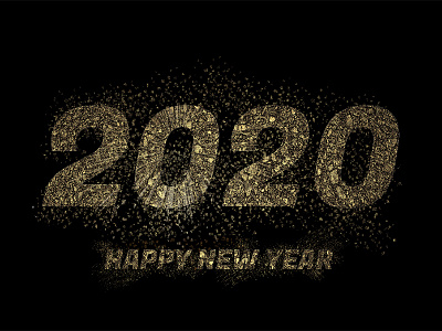 Gold Particle 2020 design design art photoshop poster typography ux
